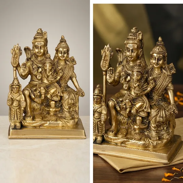 Brass_Traditional_Shiva_Parvati_Ganesha_Family_Idol