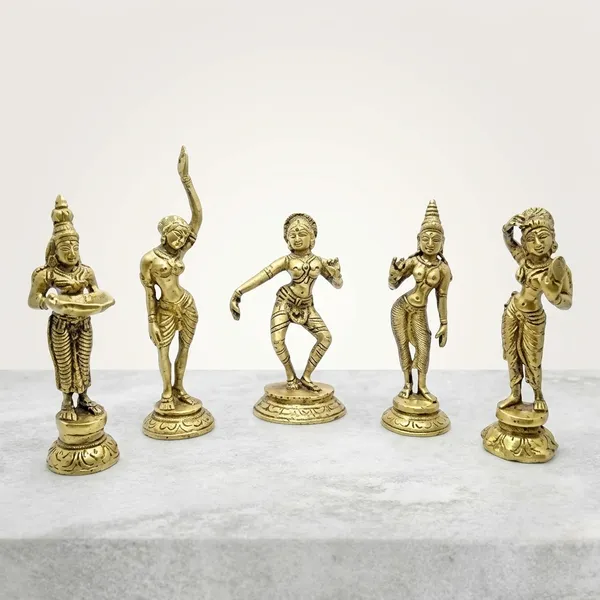 Brass_Classical_Dance_Mudra_Figurine_Set_Of_Five