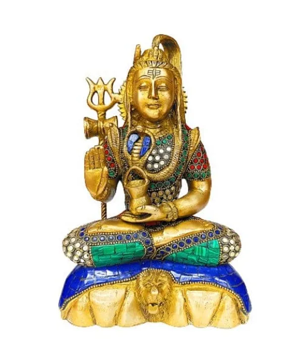 Brass_Meditating_Shiva_Idol_With_Multicolor_Stone_Inlay