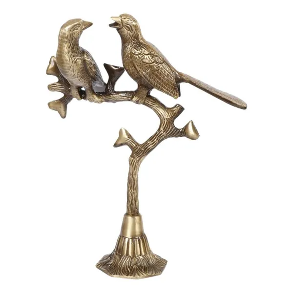 Brass_Naturalistic_Two_Birds_On_Branch_Decorative_Showpiece