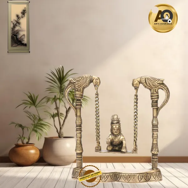 Brass_Traditional_Peacock_Motif_Bal_Krishna_Swing_Jhula