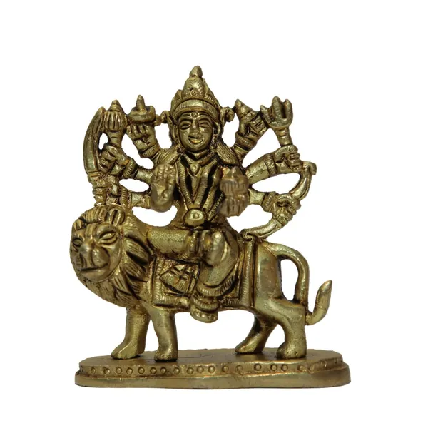 Brass_Antique_Goddess_Durga_Riding_Lion_Idol