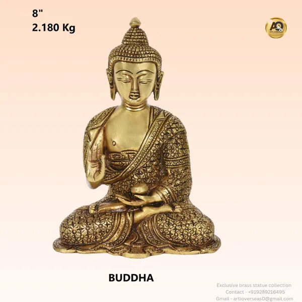 Brass_Antique_Floral_Engraved_Meditating_Buddha_Idol_Statue