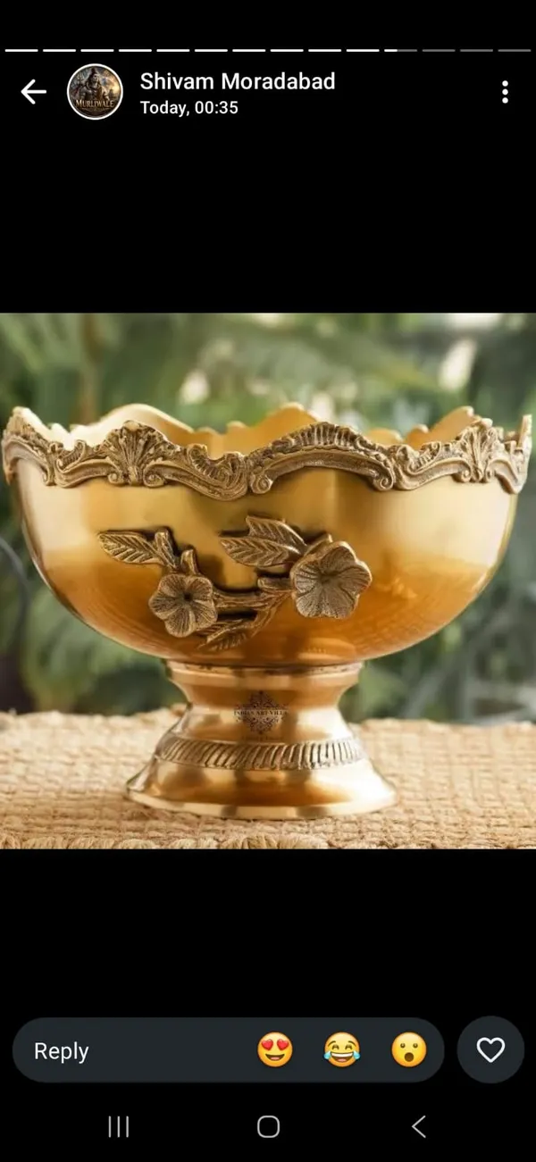 Brass_Golden_Floral_Embossed_Decorative_Bowl