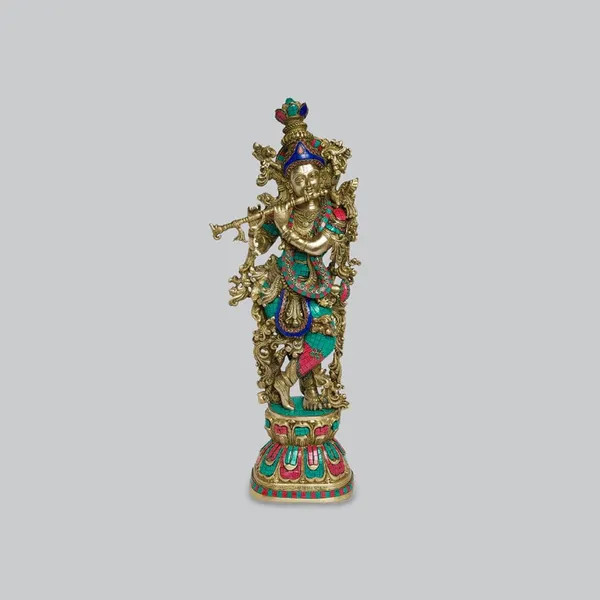 Brass_Traditional_Multicolor_Meenakari_Flute_Playing_Krishna_Idol