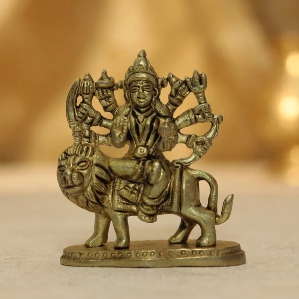 Brass_Antique_Goddess_Durga_Riding_Lion_Idol