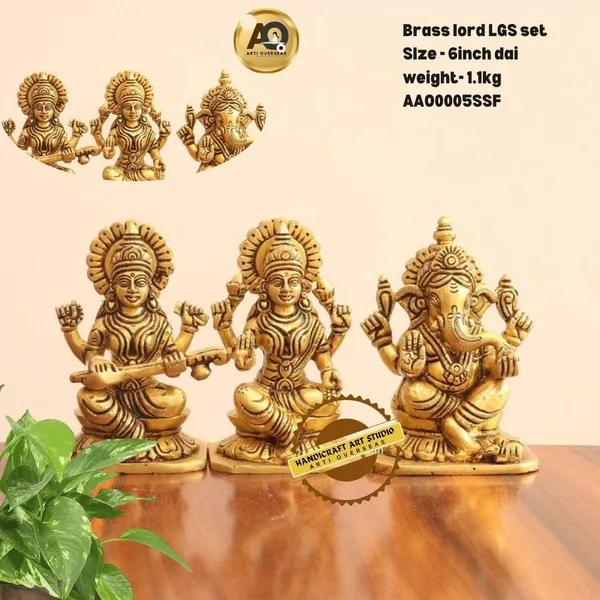 Brass_Antique_Gold_Laxmi_Ganesh_Saraswati_Idol_Set