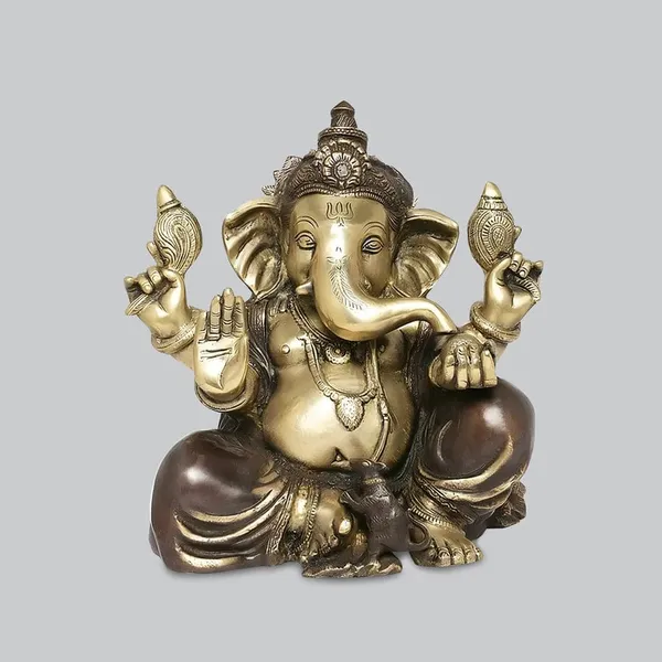 Brass_Golden_Seated_Ganesha_Idol_With_Bronze_Accents