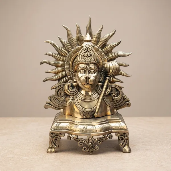 Brass_Traditional_Lord_Hanuman_Sun_Halo_Bust_Idol