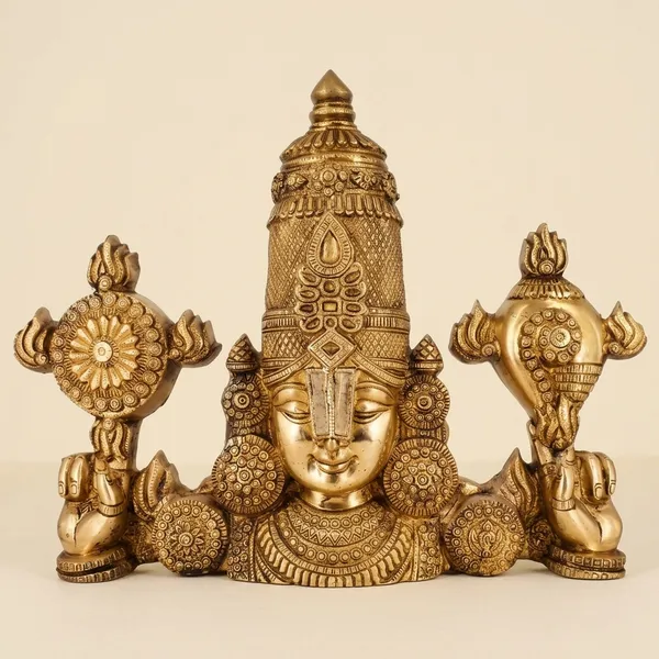 Brass_Antique_Lord_Balaji_Conch_Chakra_Idol