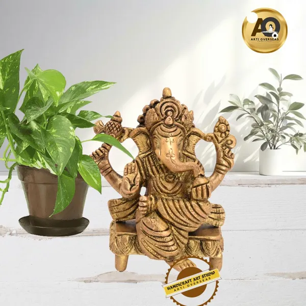 Brass_Antique_Lord_Ganesha_Seated_On_Throne_Idol