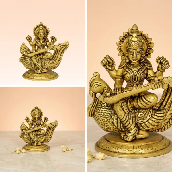 Brass_Goddess_Saraswati_On_Peacock_Idol_Statue_4.5_Inch