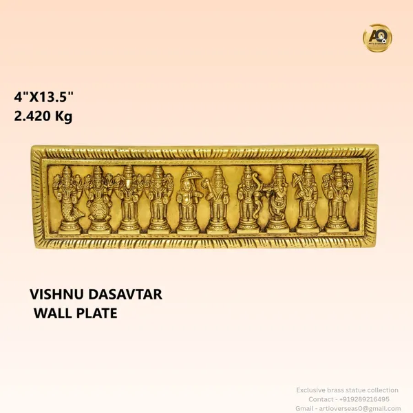 Brass_Traditional_Dasavatar_Vishnu_Rectangular_Wall_Plate