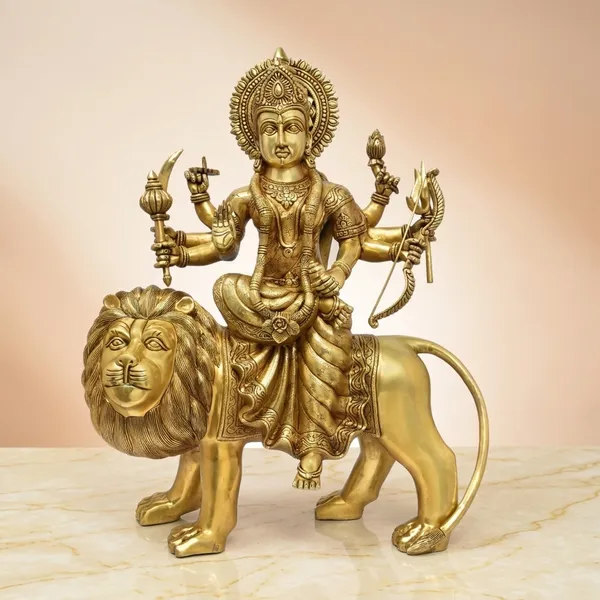 Brass_Antique_Goddess_Durga_On_Lion_Idol_Statue