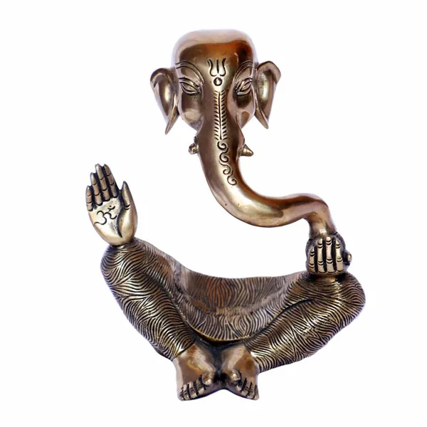 Brass_Antique_Finish_Meditating_Ganesha_Idol