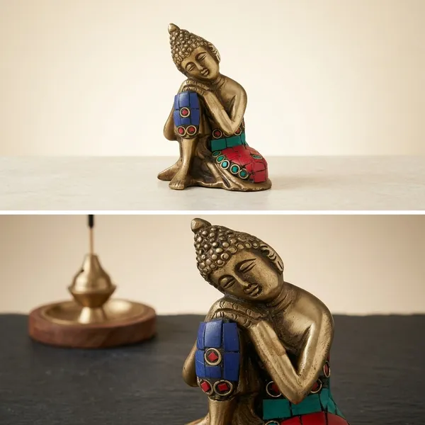 Brass_Stone_Inlay_Resting_Buddha_Idol_With_Turquoise_Coral_Work