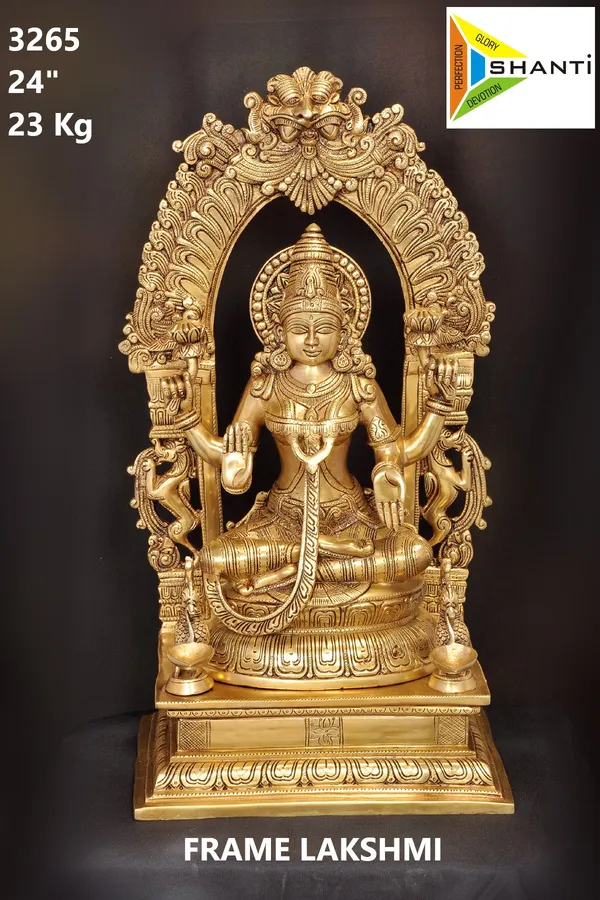 Brass_Antique_Goddess_Lakshmi_Seated_Arch_Frame_Idol