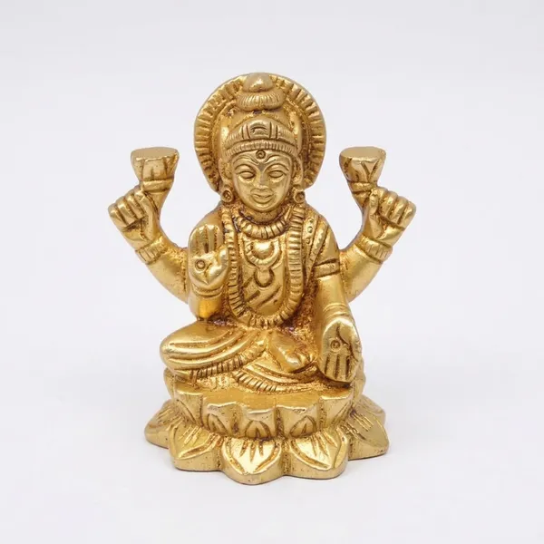 Brass_Gold_Finish_Goddess_Lakshmi_Seated_On_Lotus_Idol
