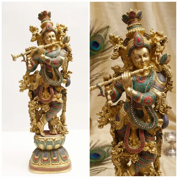 Brass_Enamel_Lord_Krishna_Playing_Flute_Idol_With_Cow
