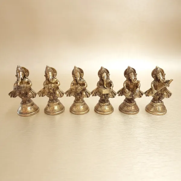 Brass_Traditional_Musical_Ganesha_Figurine_Set_Of_6