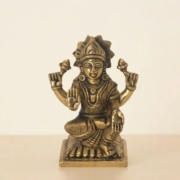 Brass_Antique_Finish_Seated_Goddess_Lakshmi_Idol