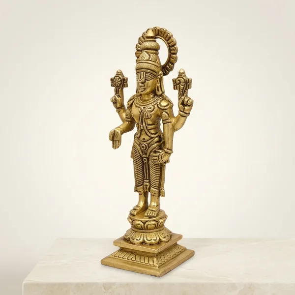 Brass_Antique_Lord_Vishnu_Seated_Idol_Statue_9_Inch