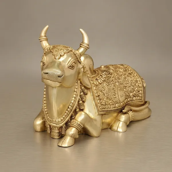 Brass_Antique_Nandi_Bull_Seated_Idol_Statue