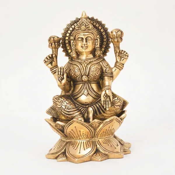 Brass_Traditional_Goddess_Lakshmi_Lotus_Throne_Idol