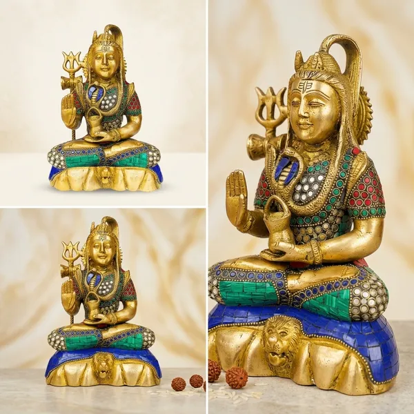 Brass_Meditating_Shiva_Idol_With_Multicolor_Stone_Inlay