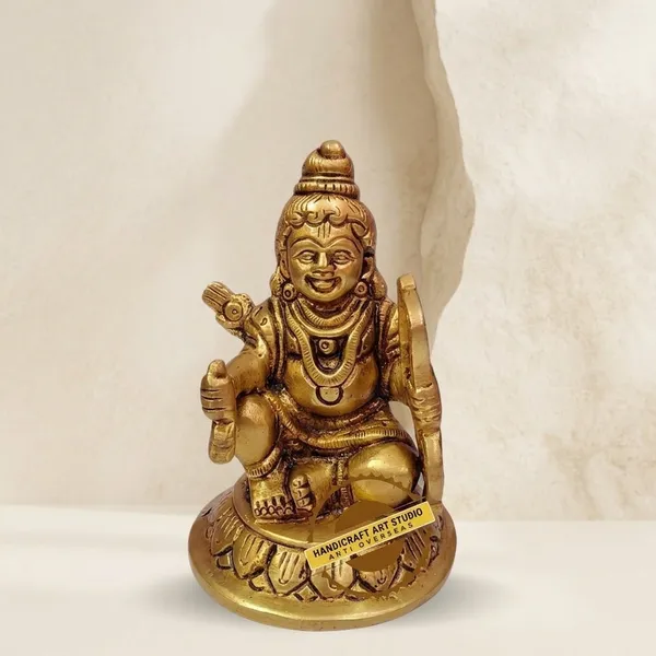 Brass_Ram_Lalla_Seated_Idol_Antique_Gold_4_Inch