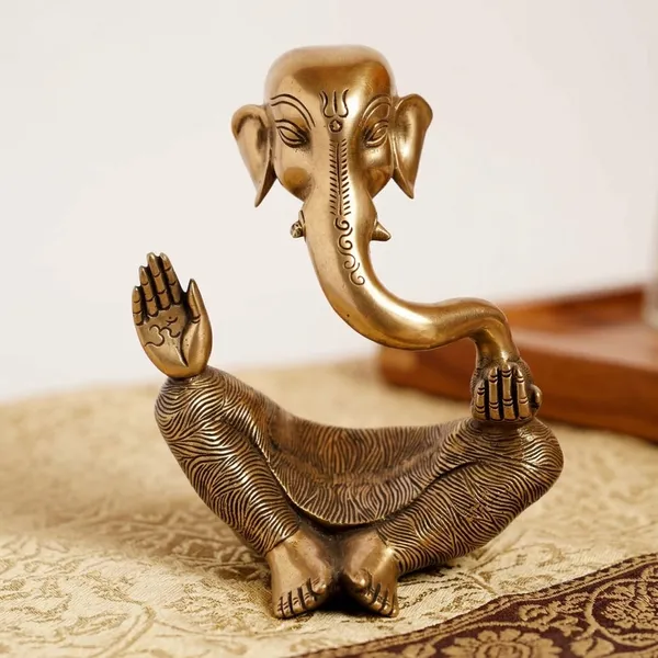 Brass_Antique_Finish_Meditating_Ganesha_Idol