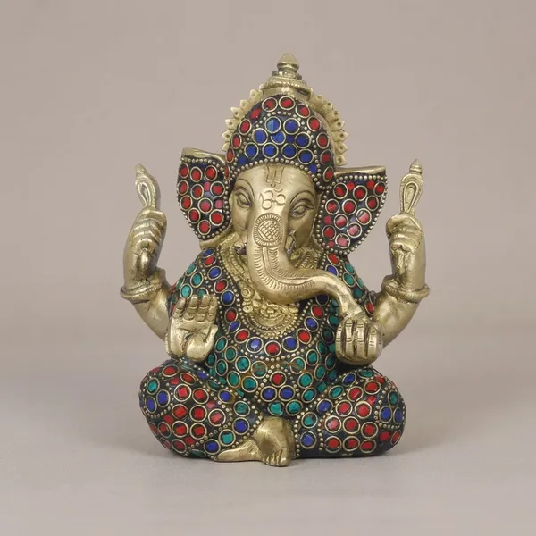 Brass_Stone_Studded_Lord_Ganesha_Idol