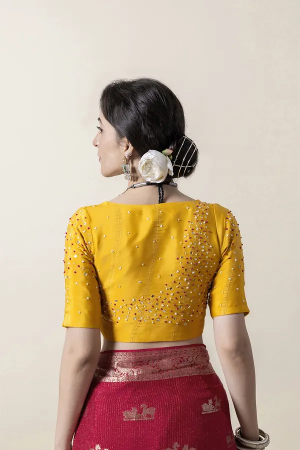 Rani_Pink_Deer_Crepe_Georgette_Saree_Maroon