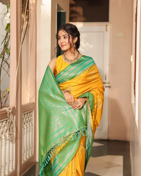 Yellow_Green_Patola_Silk_Saree