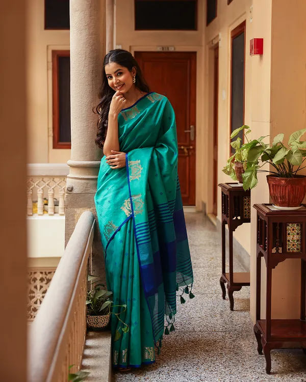 Sea_Green_Cotton_Saree
