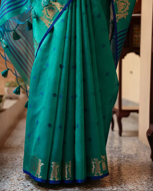 Sea_Green_Cotton_Saree
