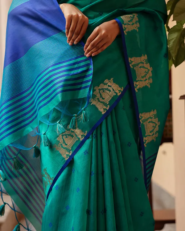 Sea_Green_Cotton_Saree