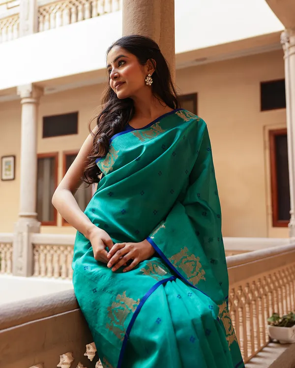 Sea_Green_Cotton_Saree