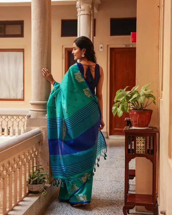 Sea_Green_Cotton_Saree