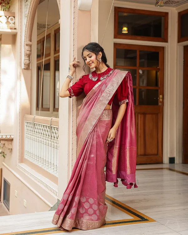 Maroon_Designer_Embellished_Blouse_Saree