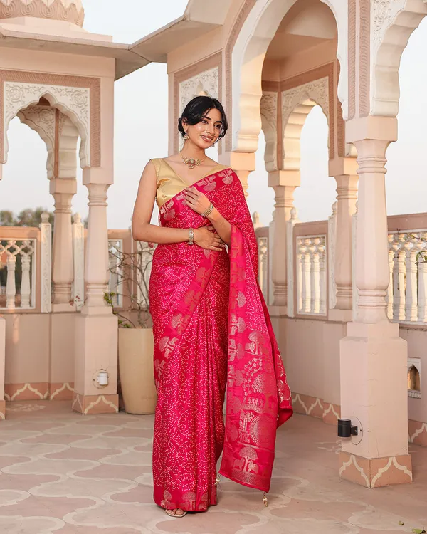 Magenta_Dola_Silk_Bandhani_Saree