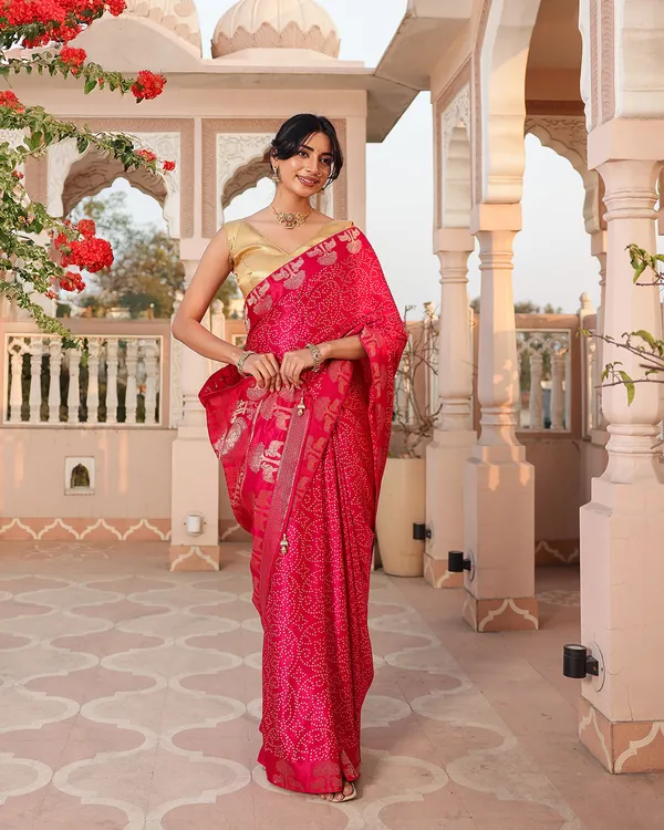 Magenta_Dola_Silk_Bandhani_Saree