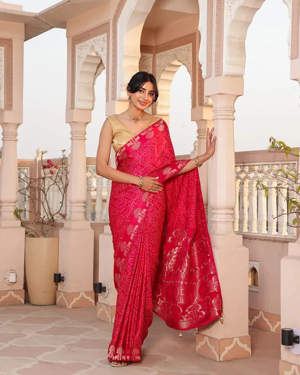 Magenta_Dola_Silk_Bandhani_Saree