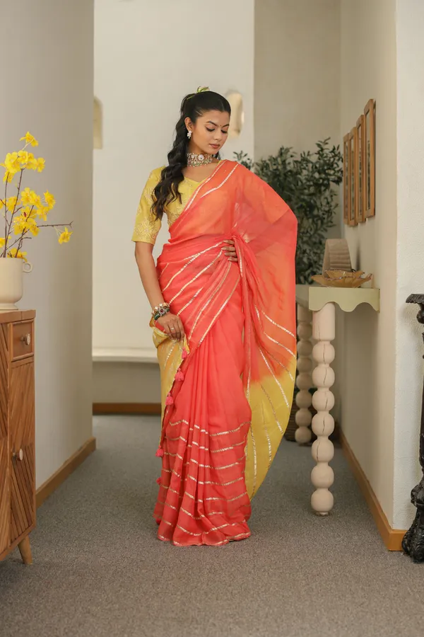 Peach_Yellow_Viscose_Saree