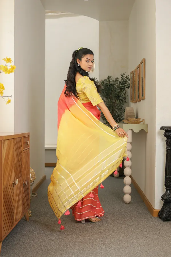 Peach_Yellow_Viscose_Saree