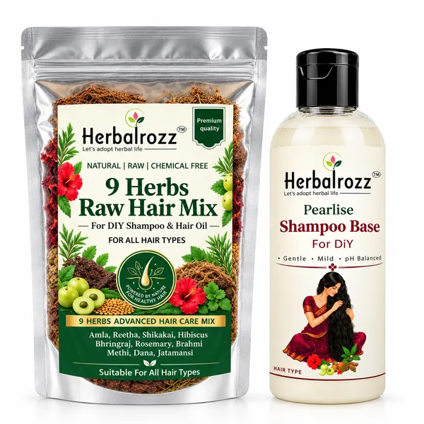 9_Herbs_Mix_250gm_With_200ml_Shampoo_Base_Natural_Dried_Amla_Reetha_Shikakai_Bhringraj_Shikakai_Methi_Dana_Jatamashi_Brahmi_Hibiscus_Each_Mix_DIY_Shampoo