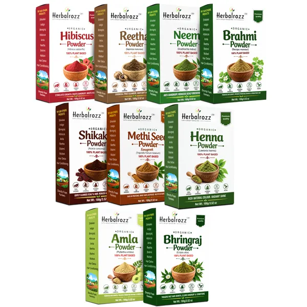Herbalozz_Organic_Herbal_Hair_Care_Amla,_Reetha,_Bhringraj,_Hibiscus,_Methi_Seed,_Neem,_Brahmi_&_Shikakai,_Henna_Powder_Combo_Pack