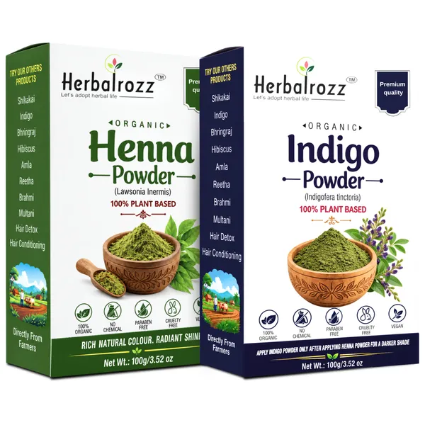 Herbalrozz_Organic_Natural_Dye_for_Black_Hair_Henna_Leaves_powder,_Indigo_leaves_powder_Combo_Pack