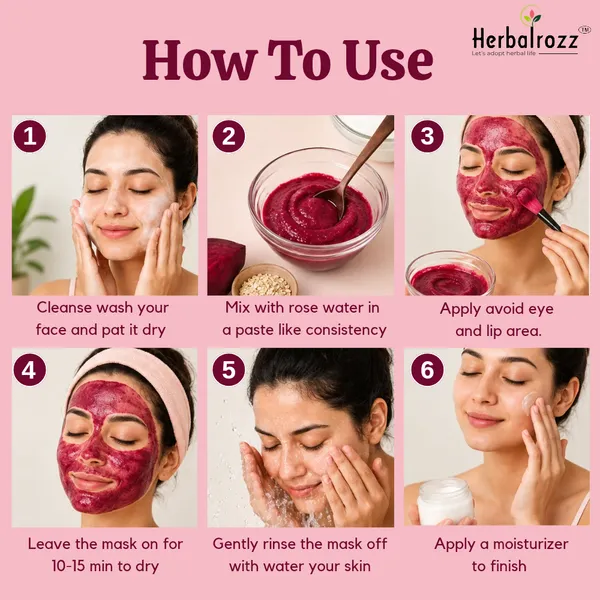 Herbalrozz_Natural_Beetroot_Powder_–_Pack_of_2_|_DIY_Face_Pack_&_Skin_Care

