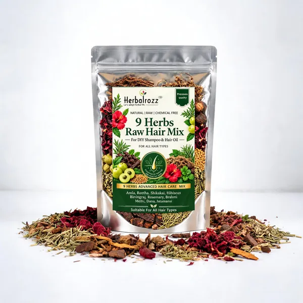 9_Herbs_Raw_Combo_Pack_Of_Amla_Reetha_Shikakai_Bhringraj_Hibiscus_Brahmi_Jatamansi_Roots,_Rosemary_Leaves_&_Methi_Dana_Seeds_(Fenugreek)_250G_|_Diy_Herbal_Shampoo_&_Hair_Oil_|_Haircare_Products